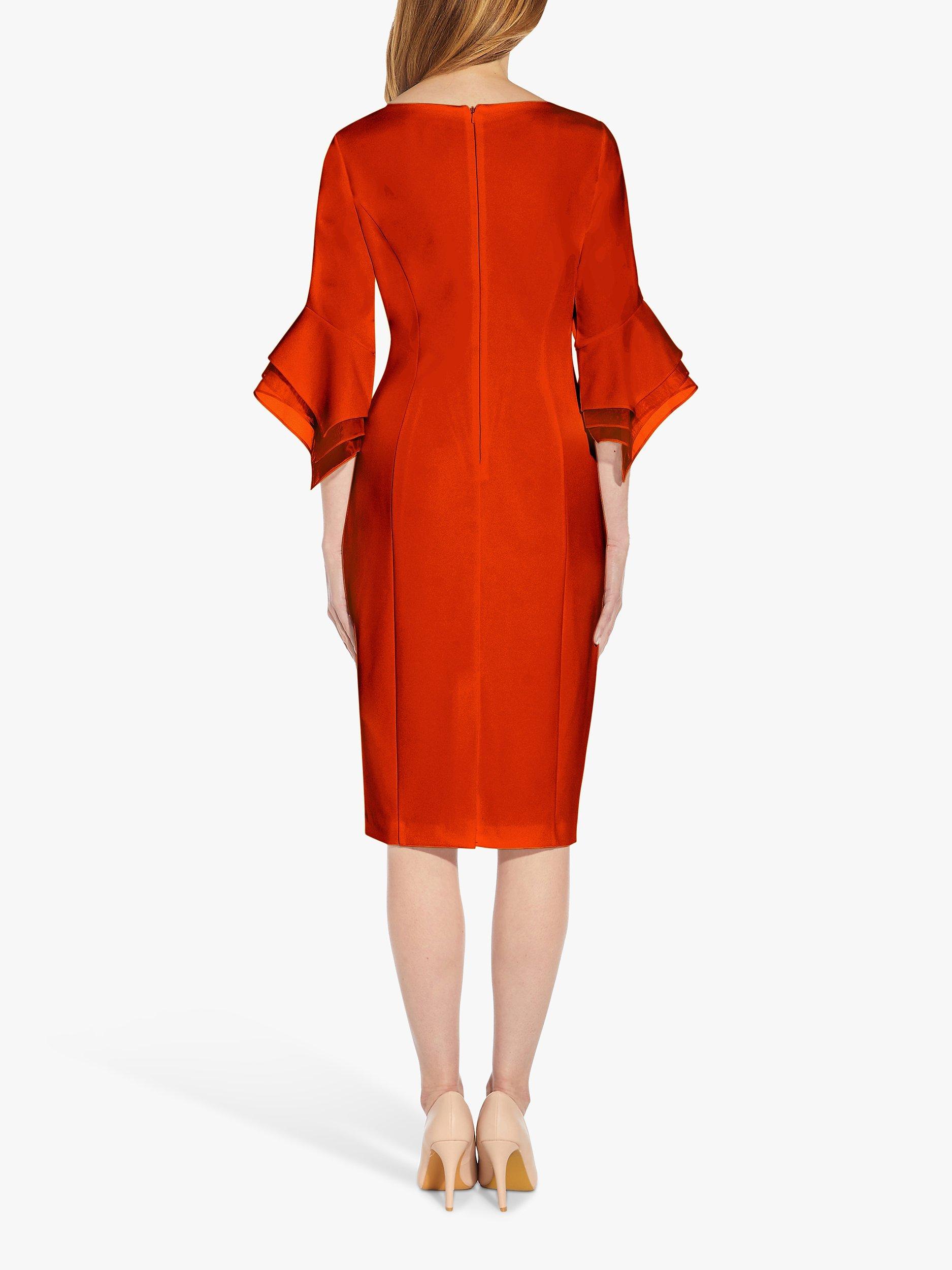 Product image 2 of 3, which shows Adrianna Papell Crepe Tailored Dress, Red, 6