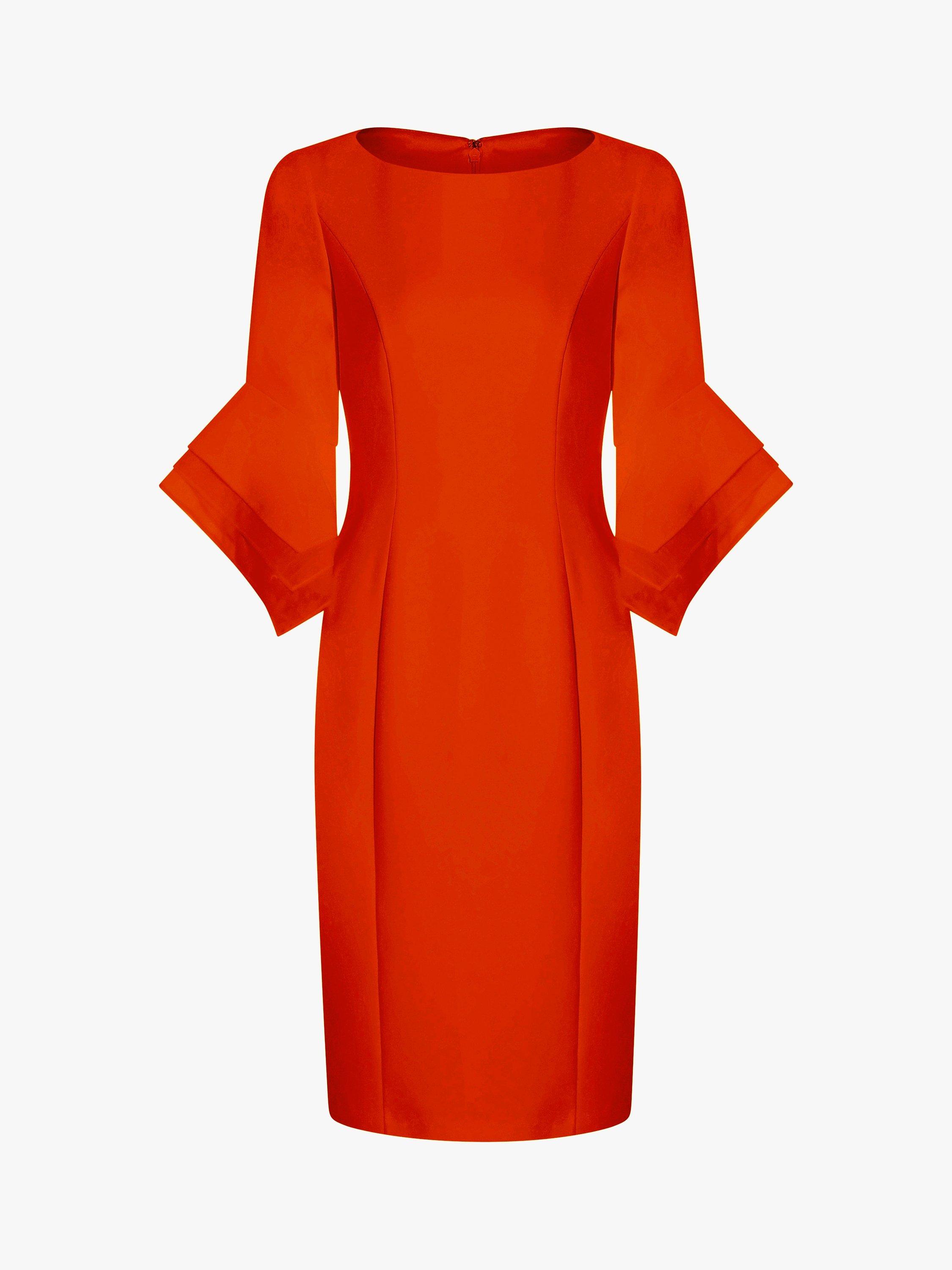 Product image 3 of 3, which shows Adrianna Papell Crepe Tailored Dress, Red, 6