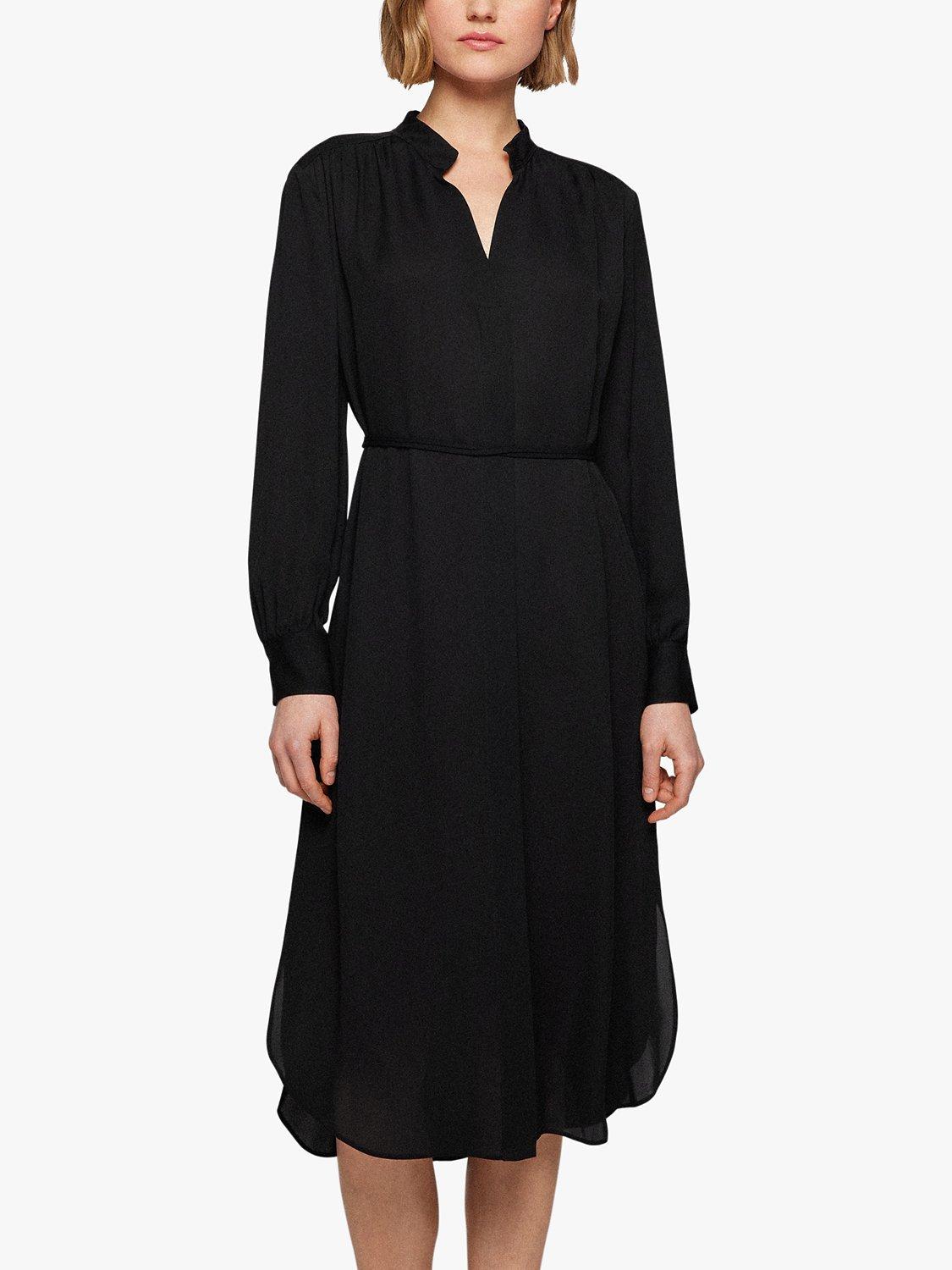 HUGO BOSS Dibanora Midi Shirt Dress, Black