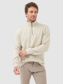 Rodd & Gunn Alton Ave Cotton Quarter Zip Neck Sweatshirt, Camel