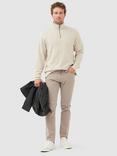 Rodd & Gunn Alton Ave Cotton Quarter Zip Neck Sweatshirt, Camel