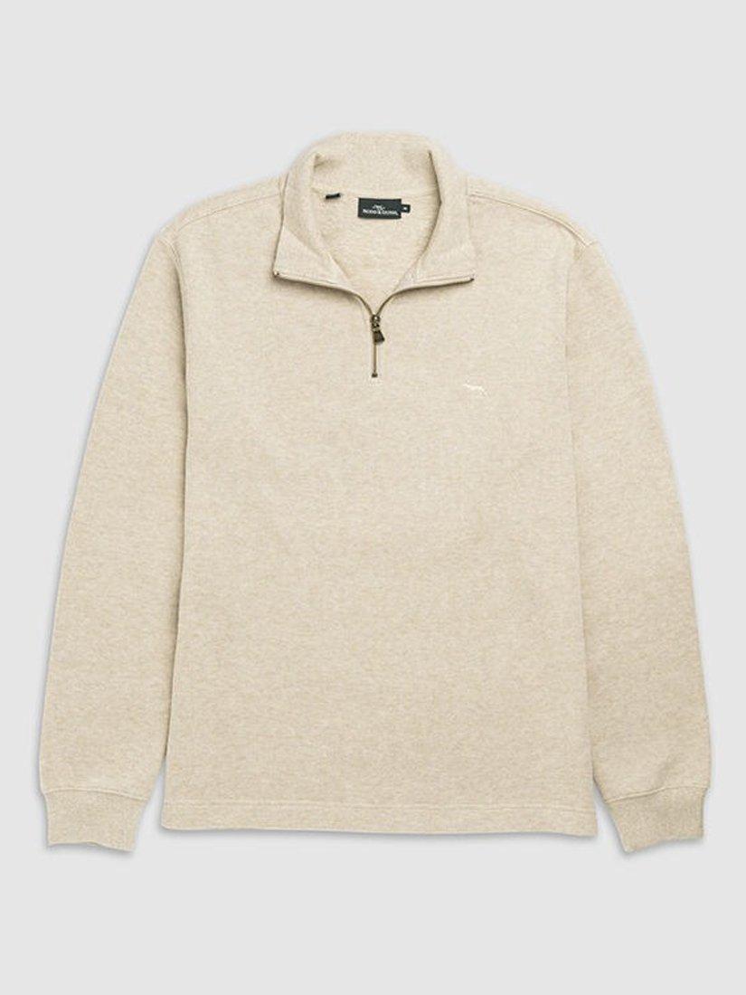 Product image 4 of 5, which shows Rodd & Gunn Alton Ave Cotton Quarter Zip Neck Sweatshirt, Camel, XS