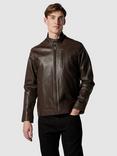 Rodd & Gunn Westhaven Premium Leather Bomber Jacket, Chocolate