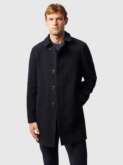 Rodd & Gunn Murchison Tailored Wool Blend Overcoat, Midnight