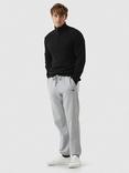 Rodd & Gunn Merrick Bay Cotton Quarter Zip Neck Jumper, Coal