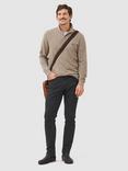 Rodd & Gunn Gunn Cotton Slim Fit Long Sleeve Polo Shirt, Latte