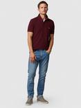 Rodd & Gunn The Gunn Cotton Slim Fit Short Sleeve Polo Shirt, Garnet