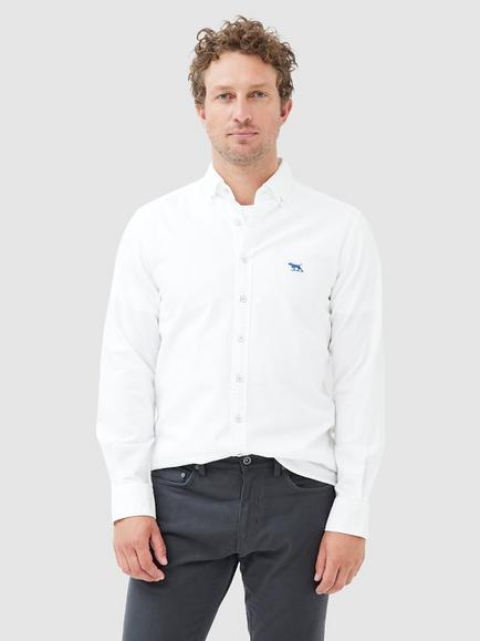 Rodd & Gunn Oxford Cotton Sports Fit Long Sleeve Shirt, Snow
