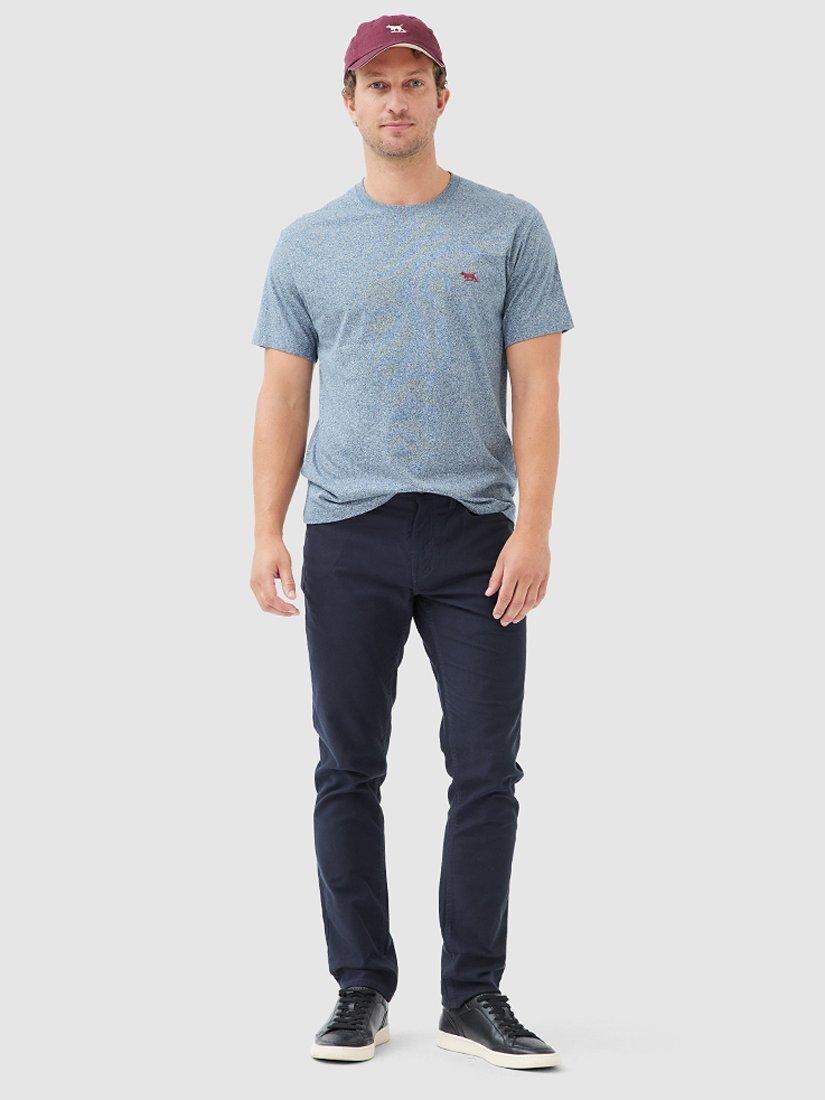 Product image 2 of 5, which shows Rodd & Gunn The Gunn Cotton Slim Fit Short Sleeve T-Shirt, Denim, XS