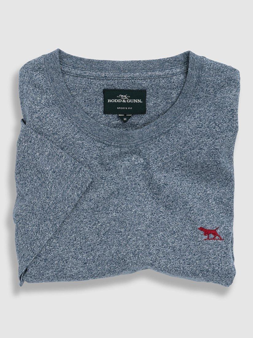 Product image 4 of 5, which shows Rodd & Gunn The Gunn Cotton Slim Fit Short Sleeve T-Shirt, Denim, XS
