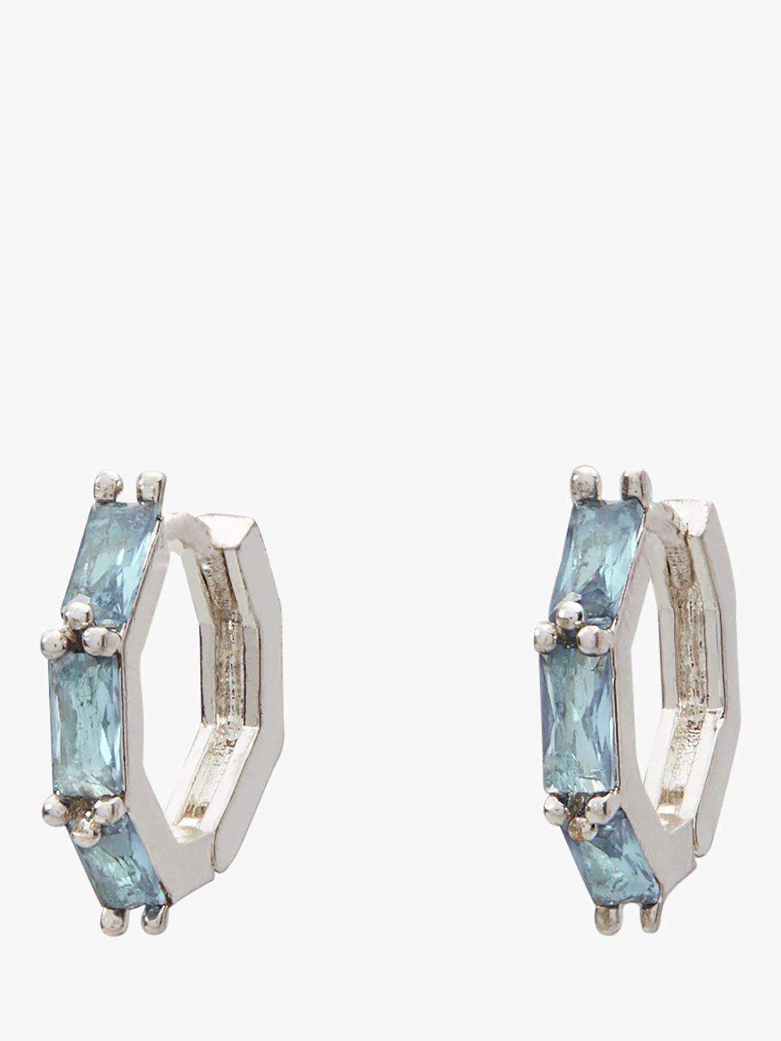 HUSH Cubic Zirconia Birthstone Hoop Earrings