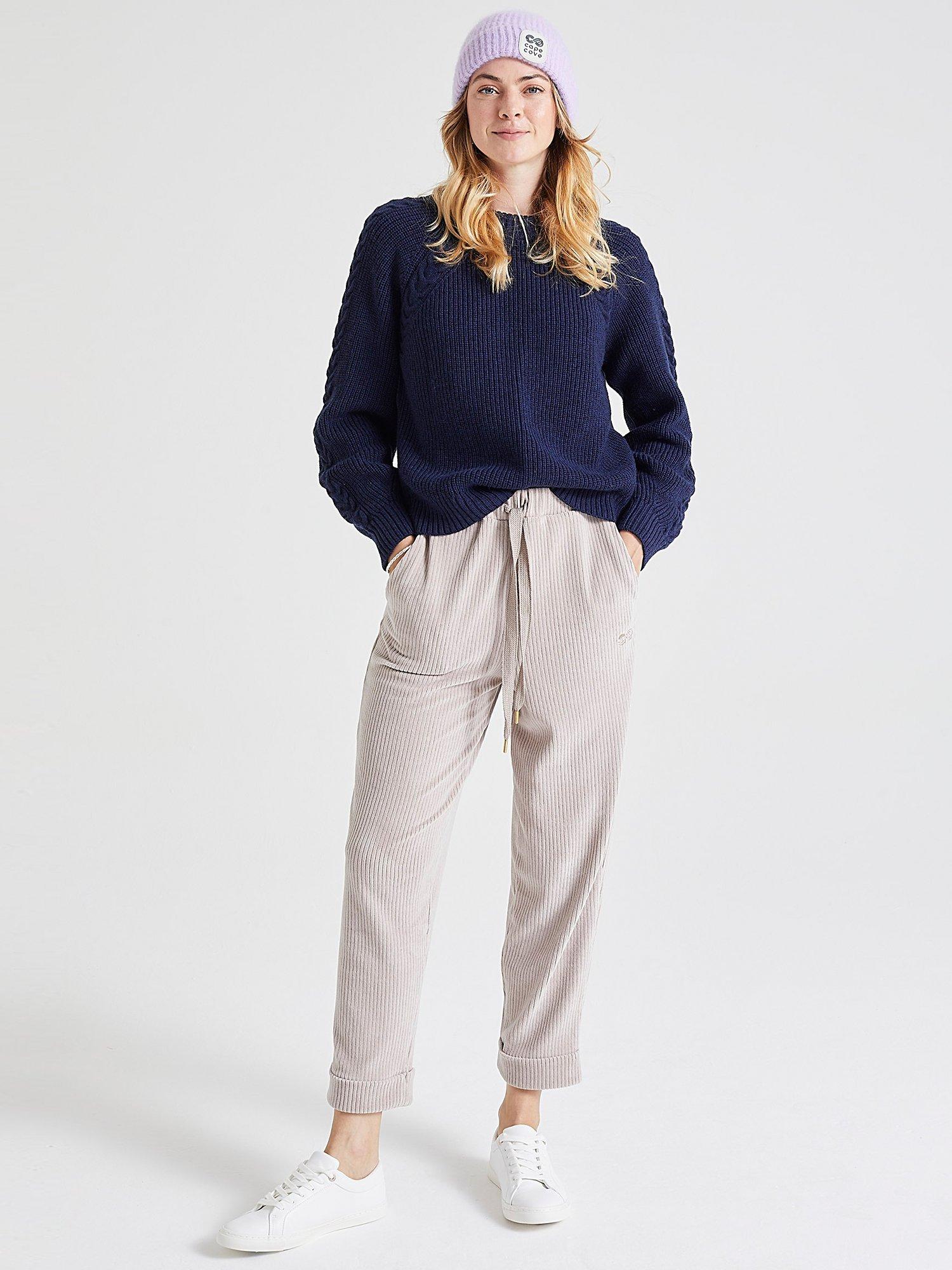 Cape Cove Fisherman's Ribbed Jumper, Navy