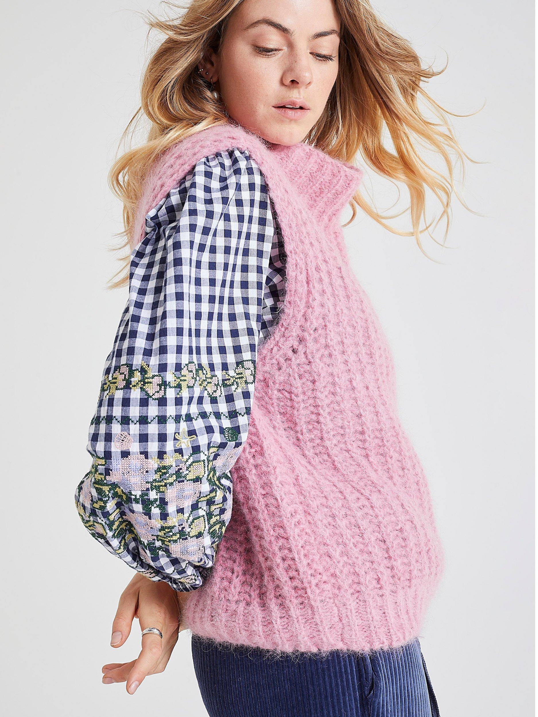 Cape Cove Gail Plain Textured Knit Tank Top, Pink