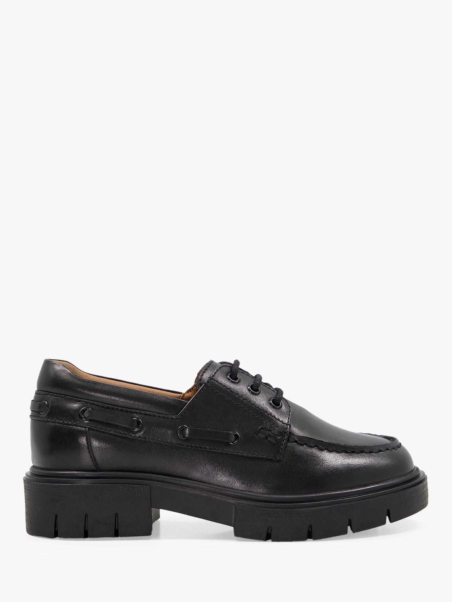 Dune Kids' Grayla Chunky Leather Lace-Up School Shoes