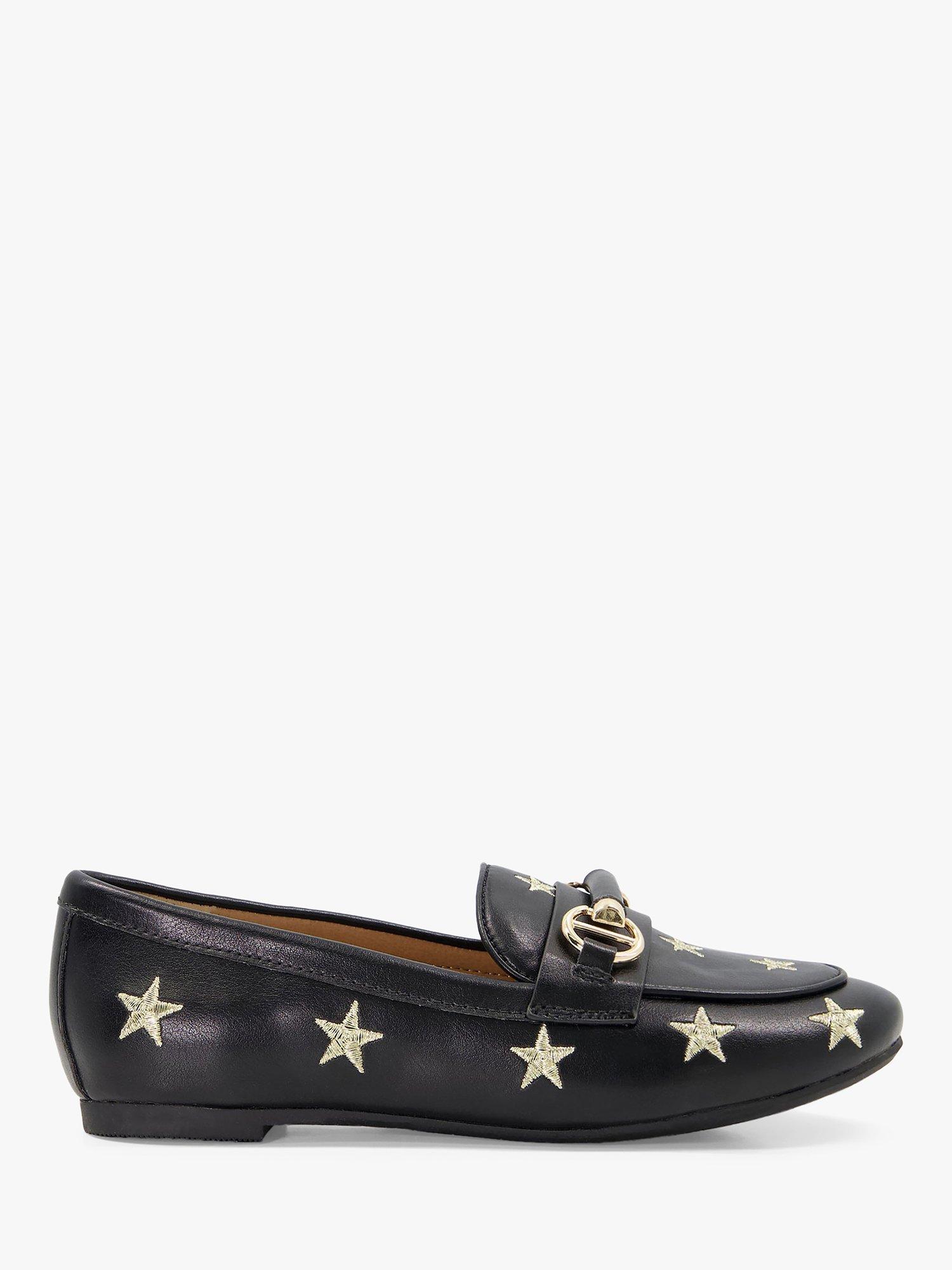Dune Kids' Gia Star-Motif Loafer School Shoes