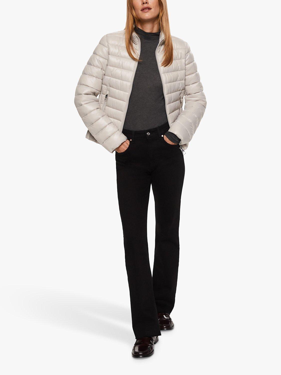 Product image 2 of 8, which shows Mango Padded Jacket, Pastel Grey, M