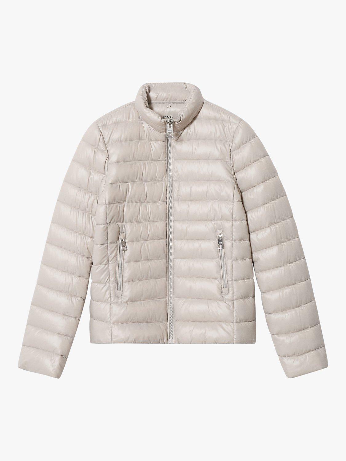 Product image 3 of 8, which shows Mango Padded Jacket, Pastel Grey, M