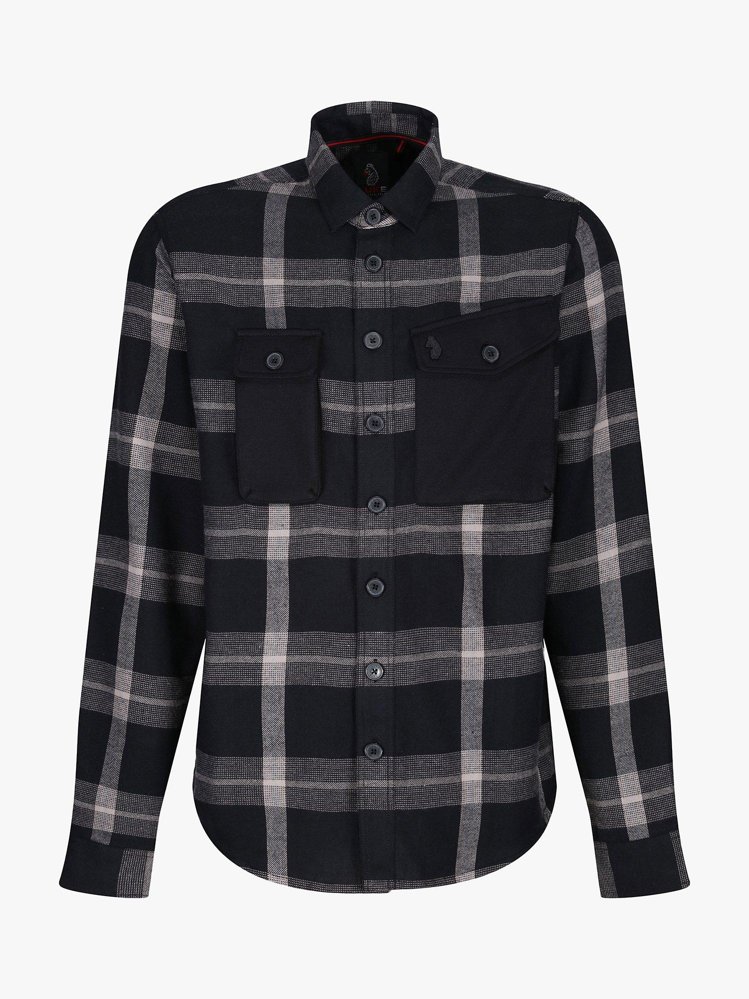 LUKE 1977 Johnny Mase Check Shirt, Charcoal, XS