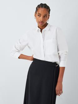 John Lewis Cotton Relaxed Shirt, White