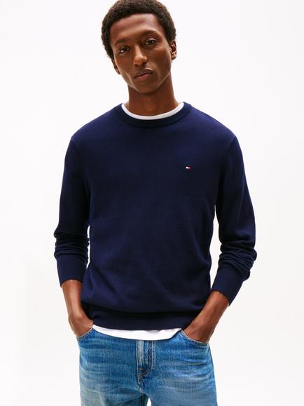 Tommy Hilfiger Cashmere Blend Crew Neck Jumper, Desert Sky