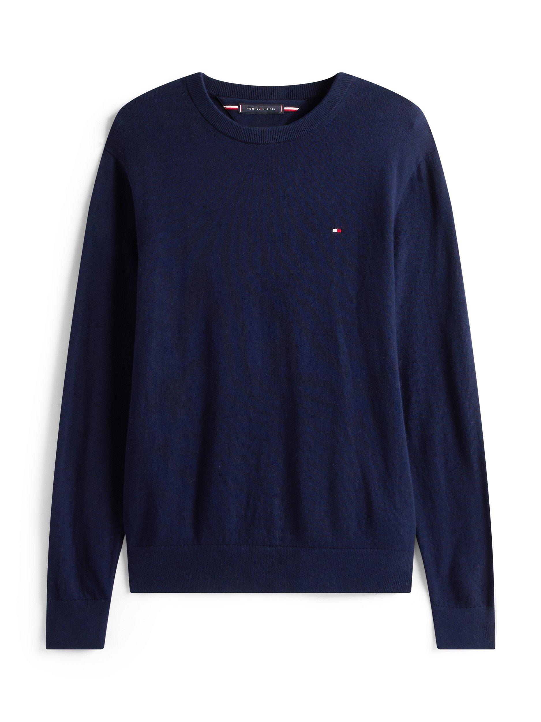 Product image 4 of 6, which shows Tommy Hilfiger Cashmere Blend Crew Neck Jumper, Desert Sky, XS