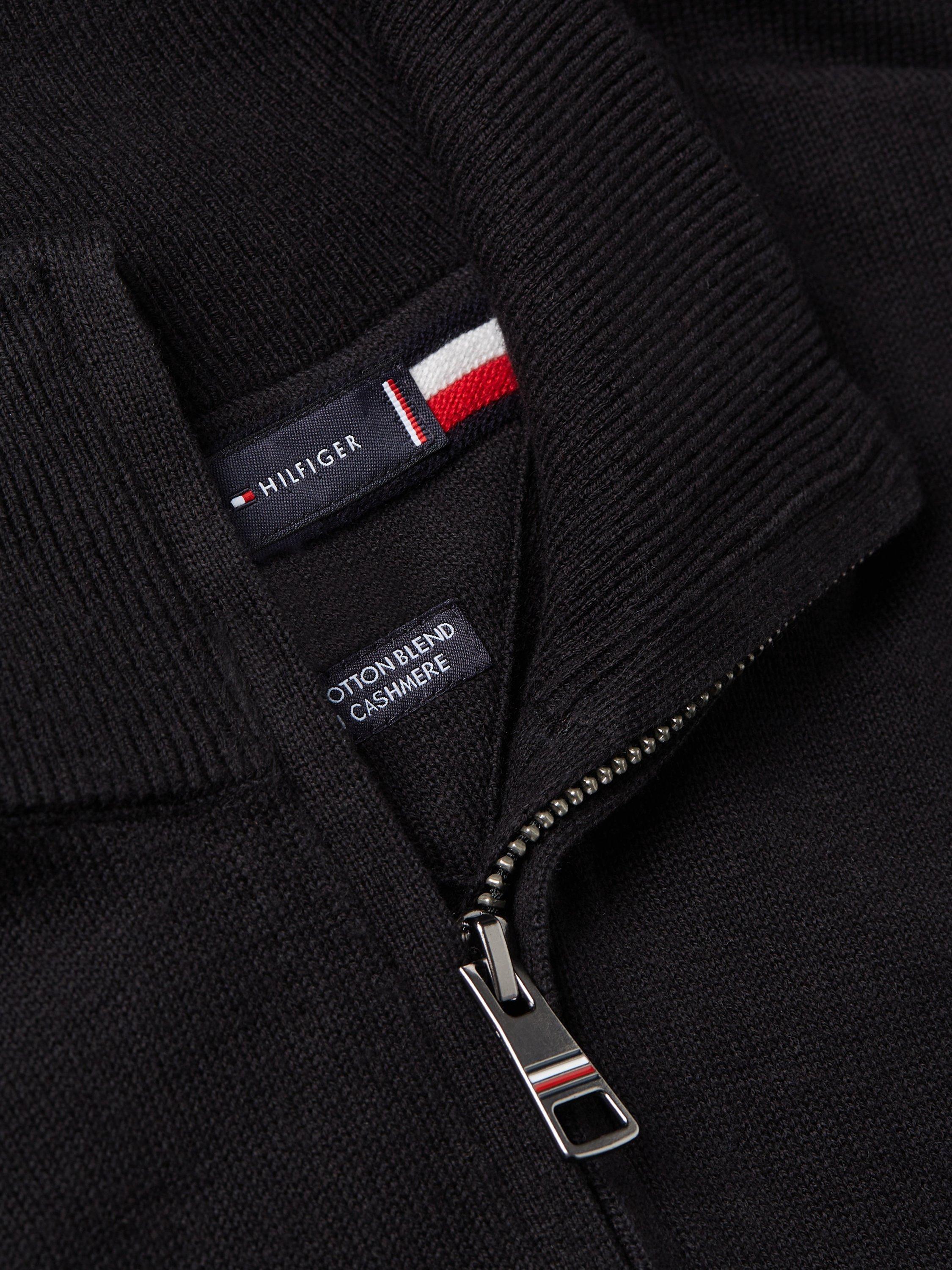 Tommy Hilfiger Pima Cotton Cashmere Blend Zip Neck Jumper