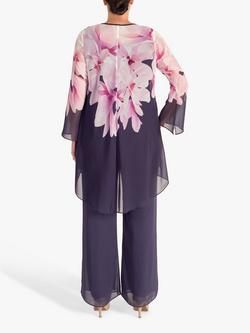 chesca Garland Floral Kimono, Violetta/Pink - view 2, Violetta/Pink