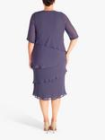 chesca Layered Chiffon Knee Length Dress, Violetta