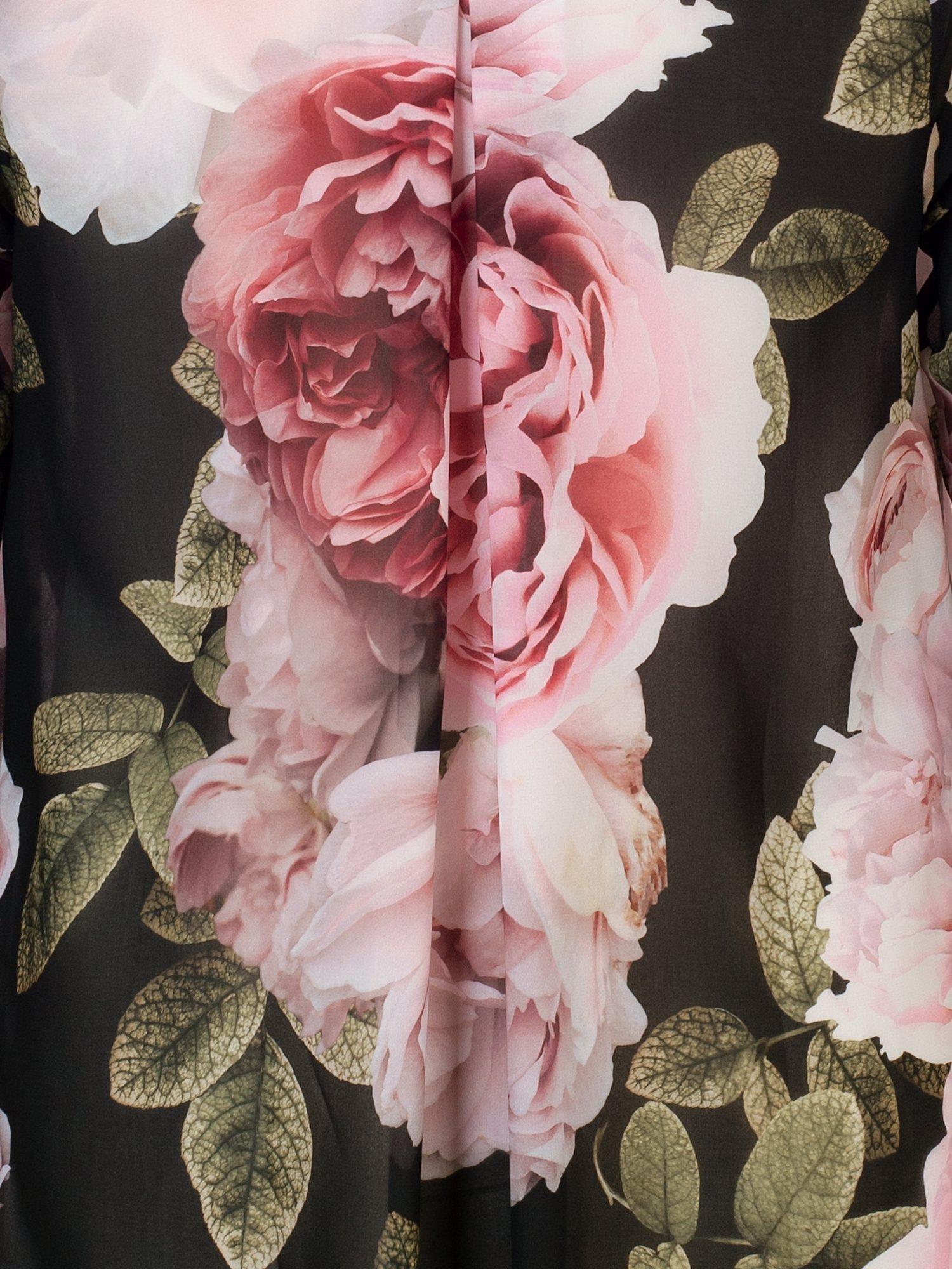 Product image 6 of 6, which shows chesca Autumn Rose Blouse, Black/Pink, 12-14