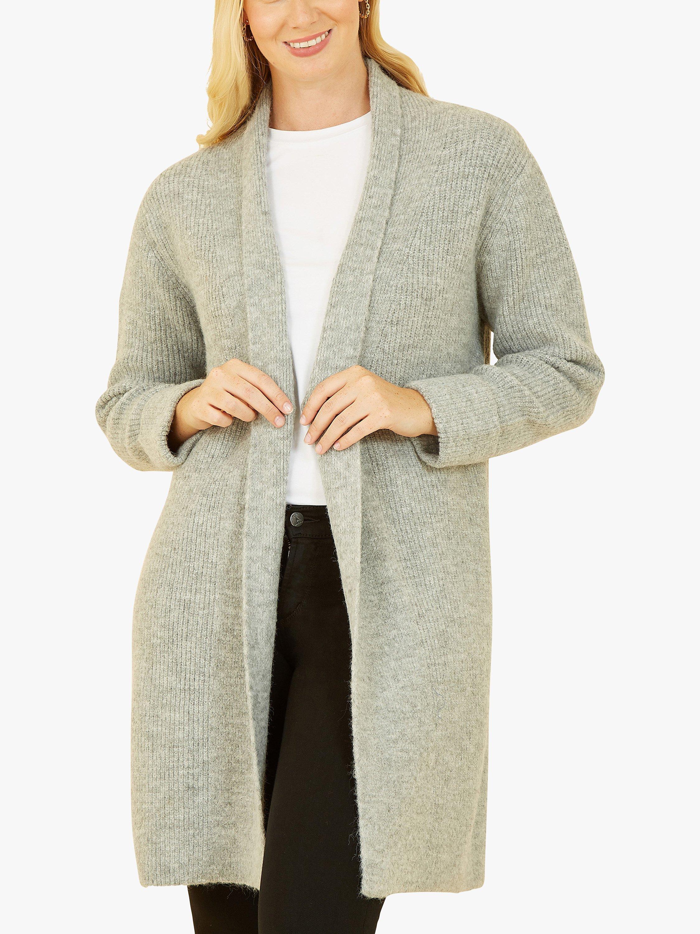 Longline open front cardigan clearance