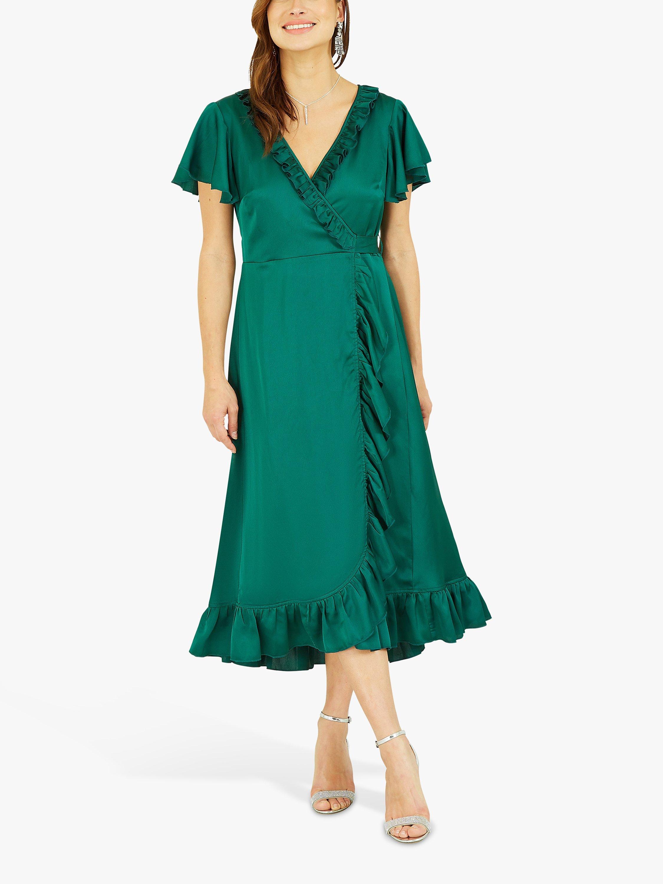 Mela London Frill Detail Midi Wrap Dress