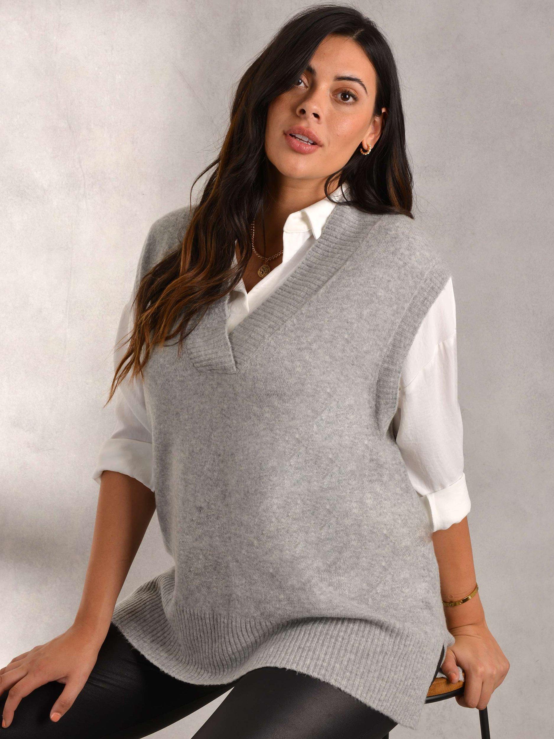 Live Unlimited Knitted Vest, Grey