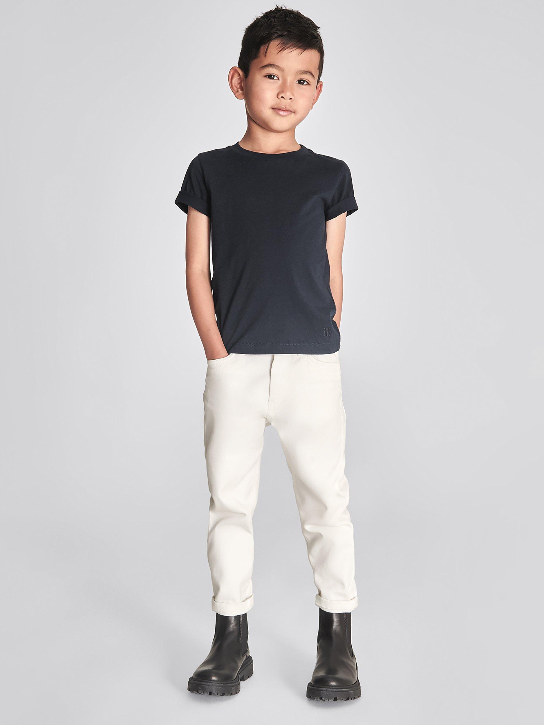 Product image 2 of 6, which shows Reiss Kids' Bless Crew Neck T-Shirt, Pack of 3, Multi, 4-5 years