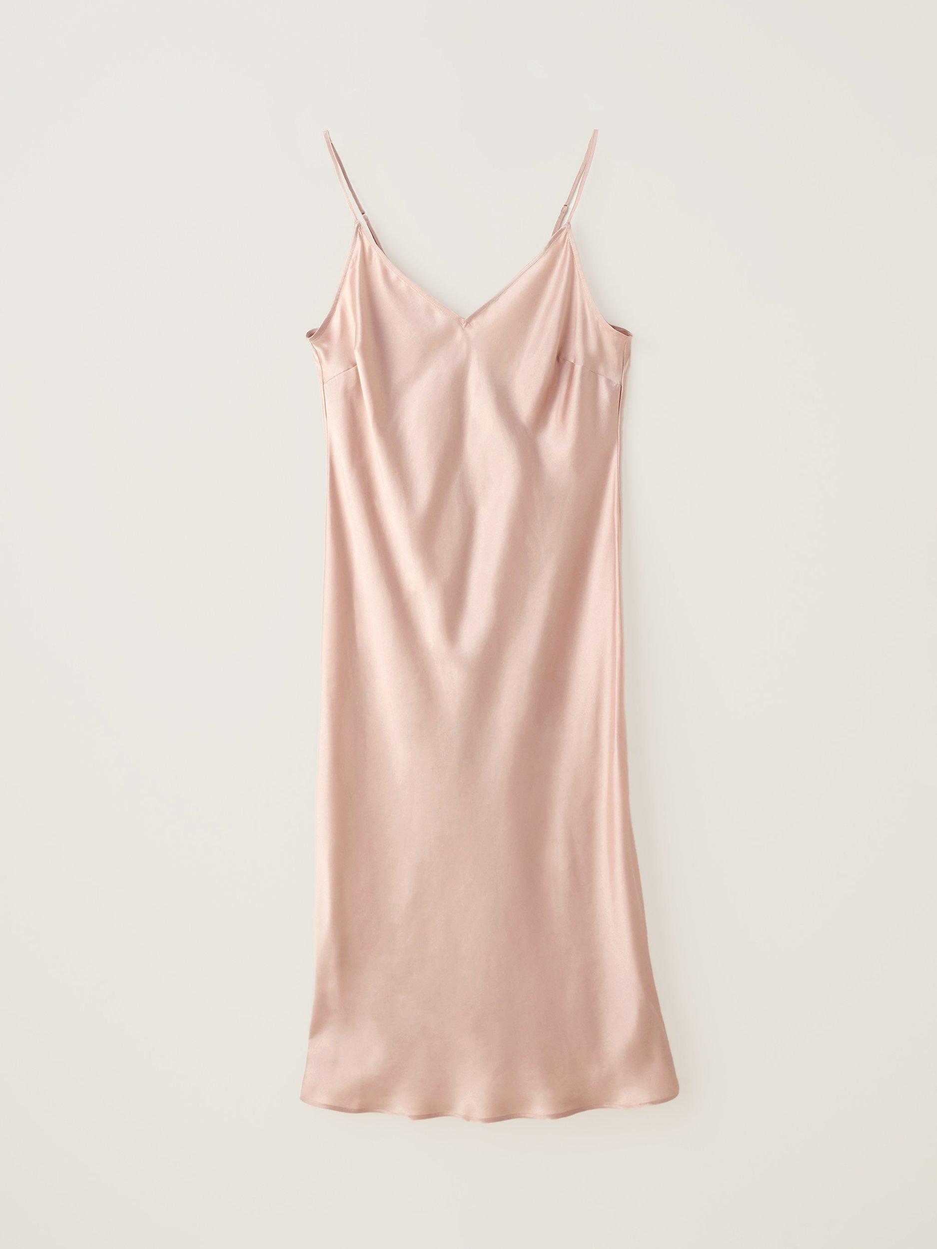 Pink silk slip sale