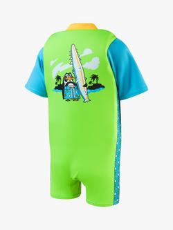 Speedo Baby Penguin Floatsuit, Azure Blue/Fluro - view 2, Azure Blue/Fluro