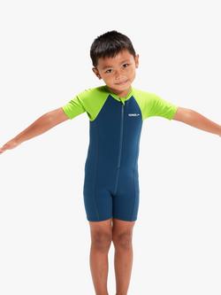 Speedo Kids Shortie Wetsuit, Blue/Green - view 2, Blue/Green