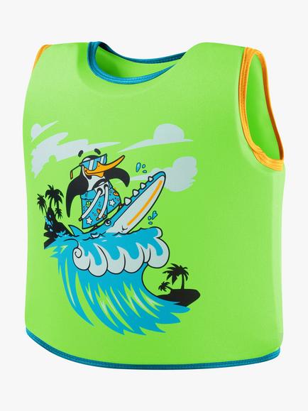 Speedo Baby Penguin Float Vest, Azure Blue/Fluro - view 2, Azure Blue/Fluro