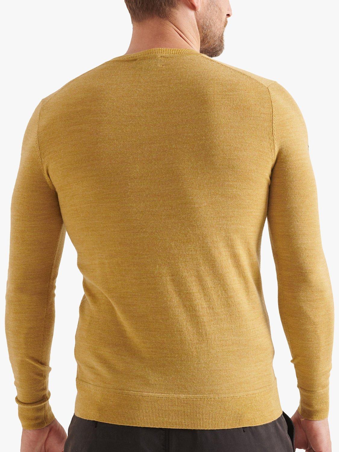 Product image 2 of 7, which shows Superdry Merino Wool Lightweight Crew Jumper, Dark Chartreuse Marl, S