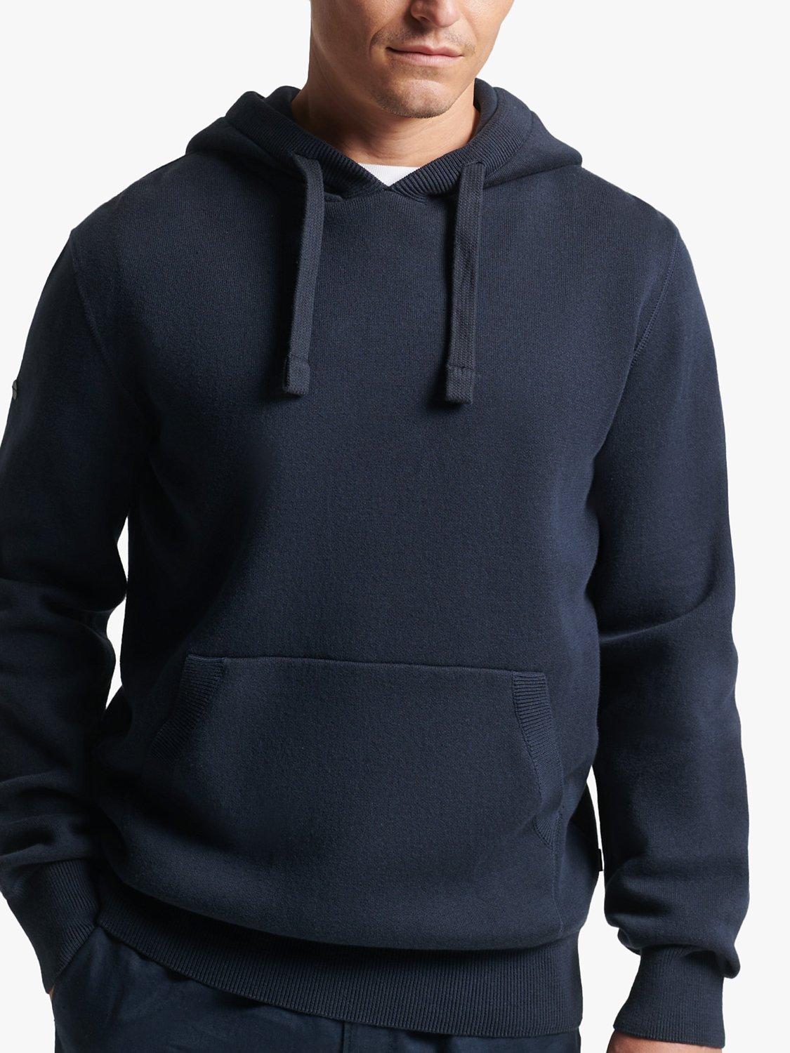 Superdry Organic Cotton Essential Hoodie, Eclipse Navy