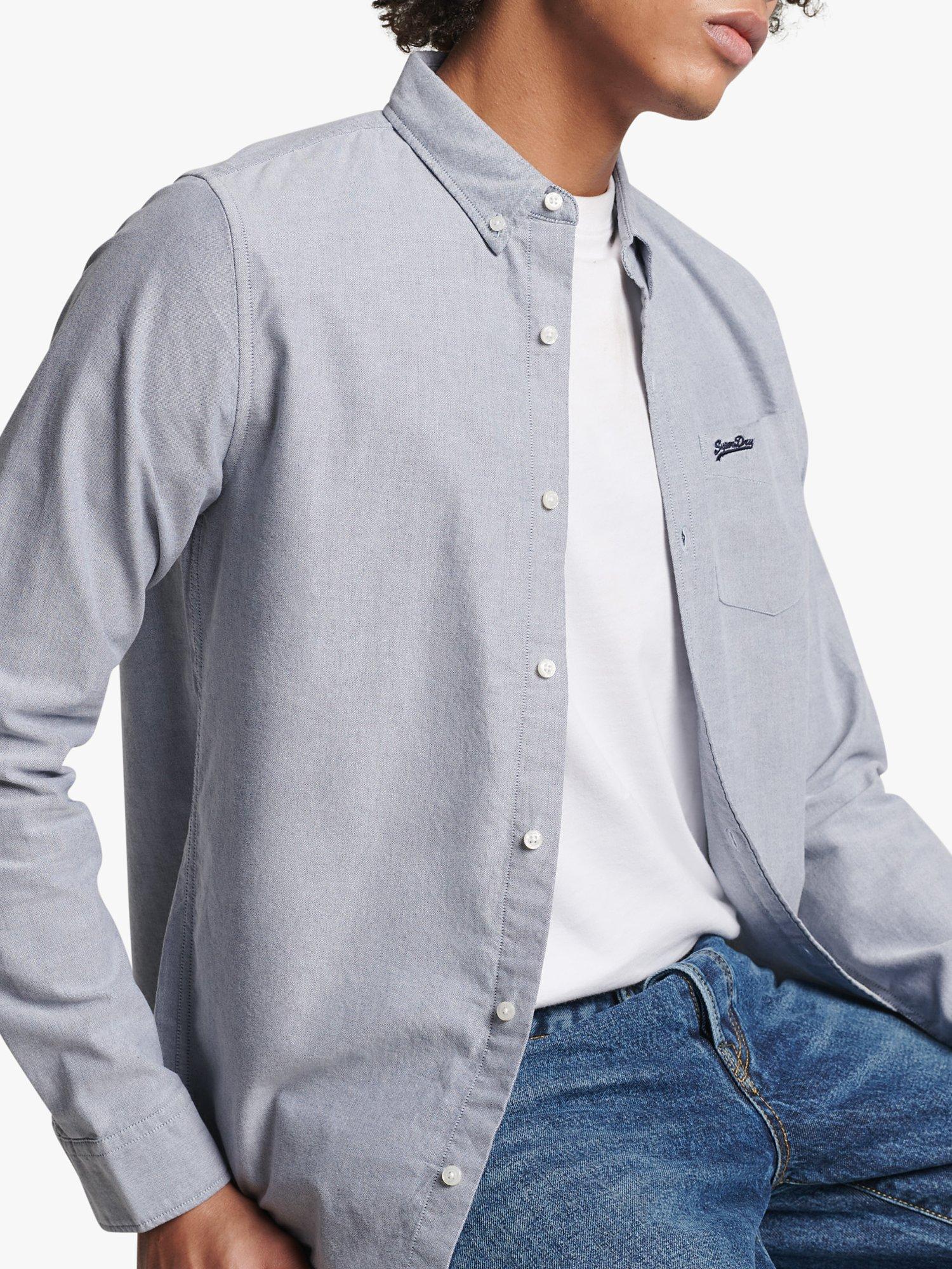 Superdry Vintage Oxford Shirt, Classic Blue