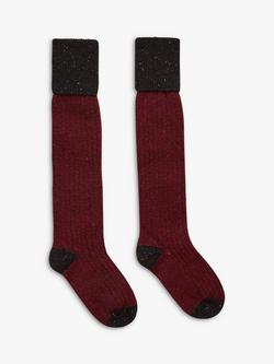 Celtic & Co. Donegal Wool Blend Boot Cashmere Blend Socks - view 2, Claret