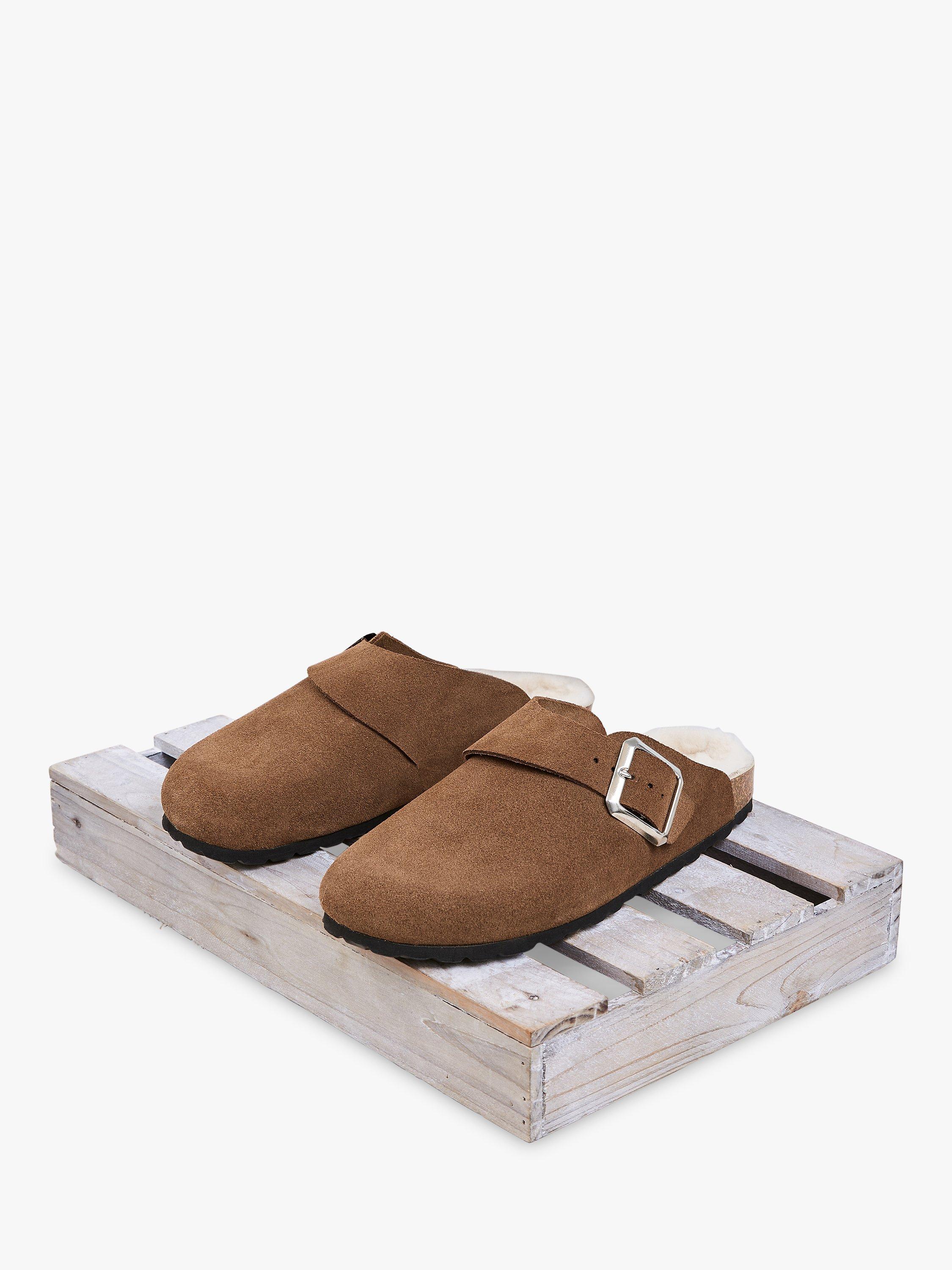 Celtic & Co. Sheepskin Lined Clogs, Autumn Brown