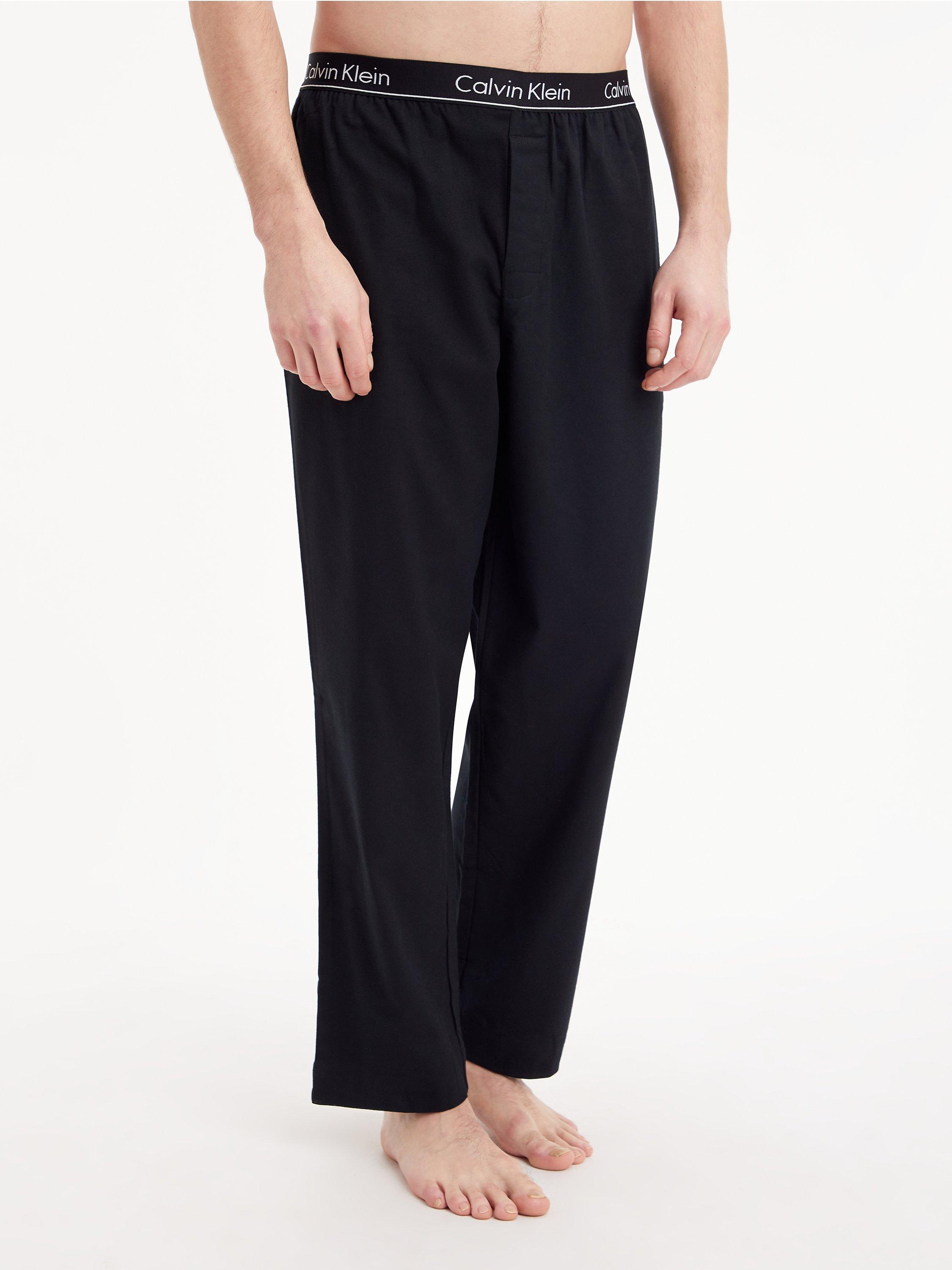 Calvin Klein Flannel Pyjama Bottoms, Black
