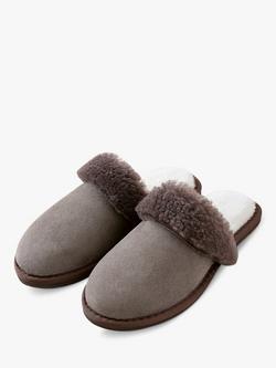 Celtic & Co. TurnBack Sheepskin Mule Slippers - view 2, Vole