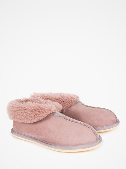 Celtic & Co. Sheepskin Soft Sole Bootee Slippers - view 2, Dusky Pink