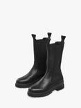 Celtic & Co. Chunky Tall Leather Chelsea Boot, Black