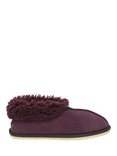 Celtic & Co. Sheepskin Soft Sole Bootee Slippers, Damson
