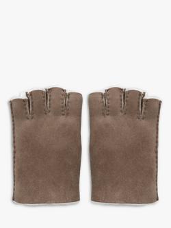 Celtic & Co. Sheepskin Fingerless Gloves, Walnut - view 2, Walnut