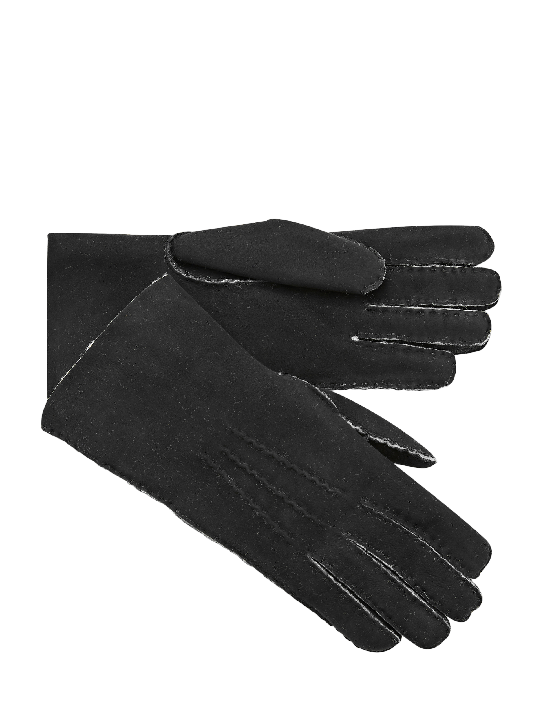 Product image 1 of 4, which shows Celtic & Co. Unisex Sheepskin Gloves, Black, M
