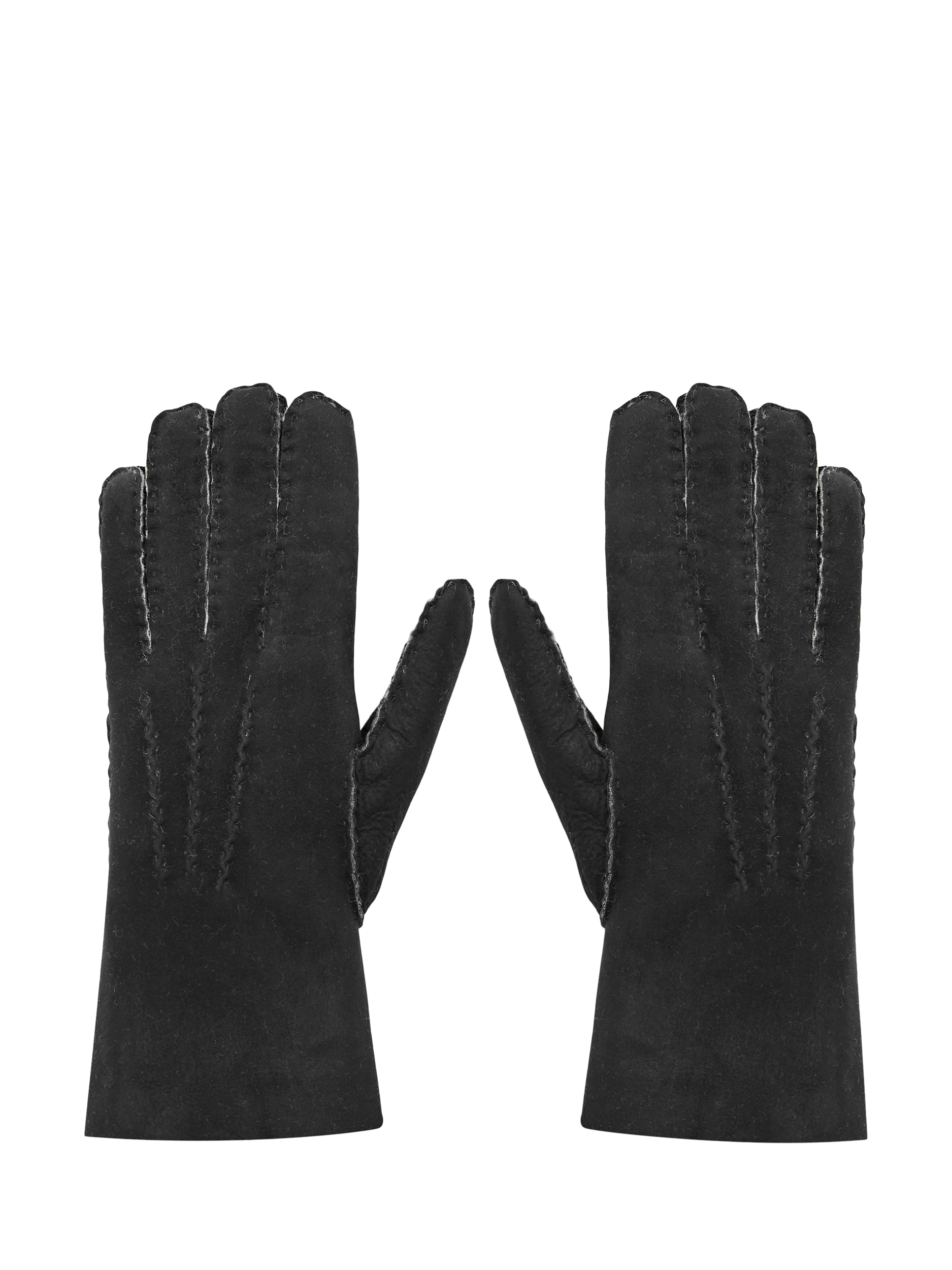 Product image 2 of 4, which shows Celtic & Co. Unisex Sheepskin Gloves, Black, M